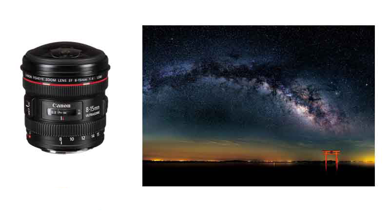 ویژگی های لنز EF8-15mm f/4L Fisheye USM در عکاسی آسمان شب