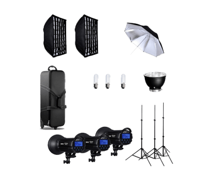 کیت فلاش چتری استودیویی 600 ژول
