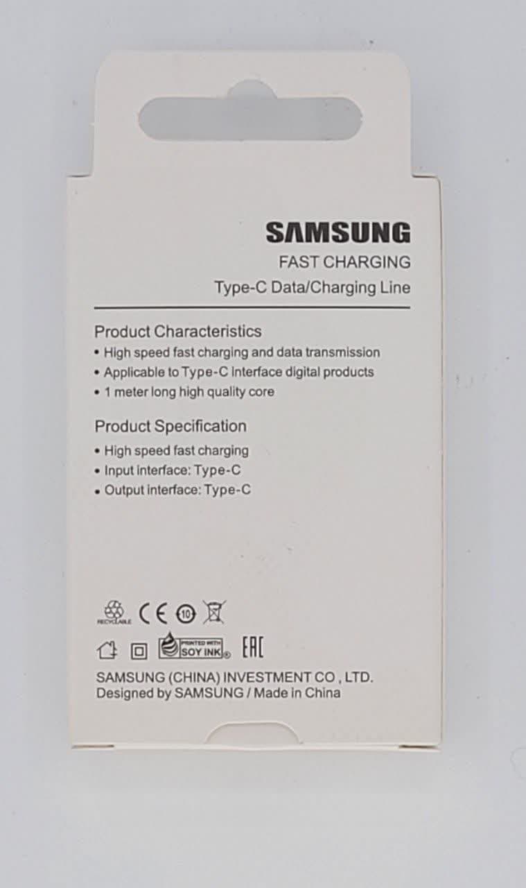 کابل شارژر یو اس بی به تایپ سی اصلی سامسونگ Samsung Type-C Cable