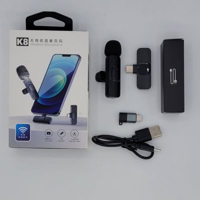 میکروفن k8 یقه ای مدل k8 wireless microphone(برای ایفون و اندروید) اصلی