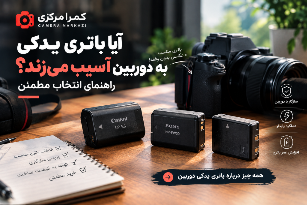 مقایسه باتری یدکی و باتری اصلی دوربین