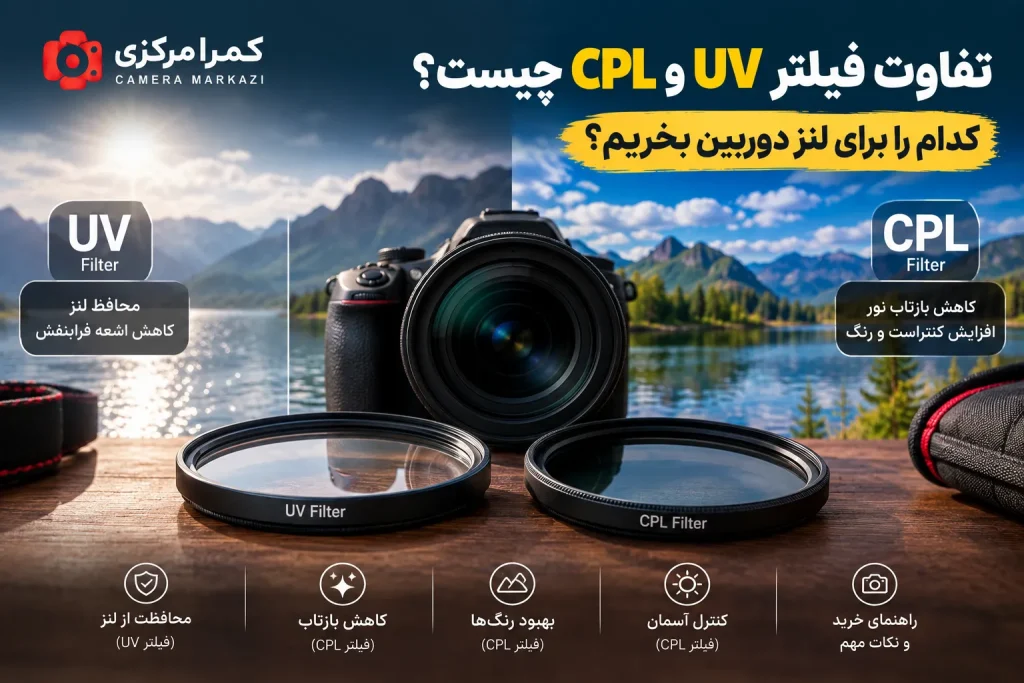 تفاوت فیلتر UV و CPL برای لنز دوربین
